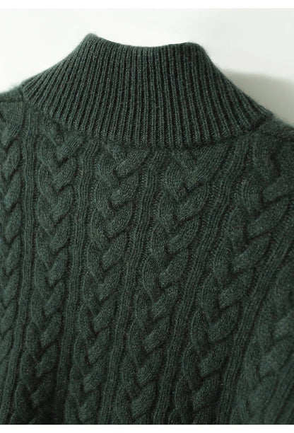 Cable-Knit Sweater with Button Neckline, Regular Fit - product photo 21