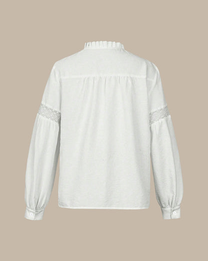 Casual Ruffle Blouse with Wavy Texture - product photo 3