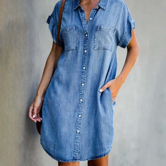 Denim Dress with Comfortable Fit and Timeless Design
