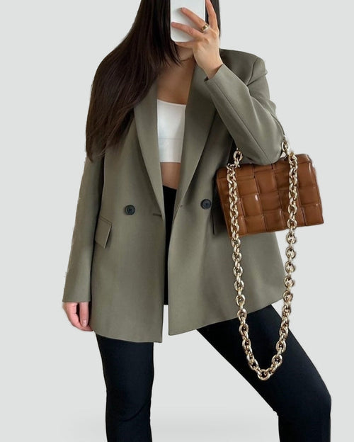 Double-Breasted Blazer with Regular Fit