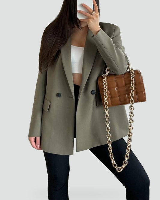 Double-Breasted Blazer with Regular Fit