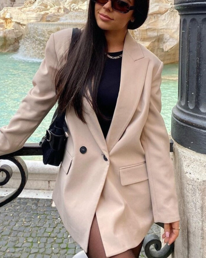 Double-Breasted Blazer with Regular Fit - product photo 4