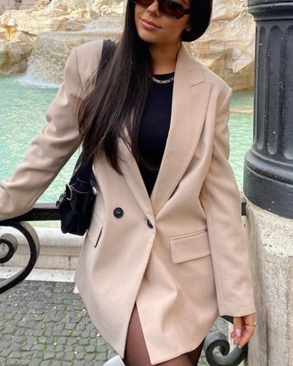 Double-Breasted Blazer with Regular Fit - product photo 4