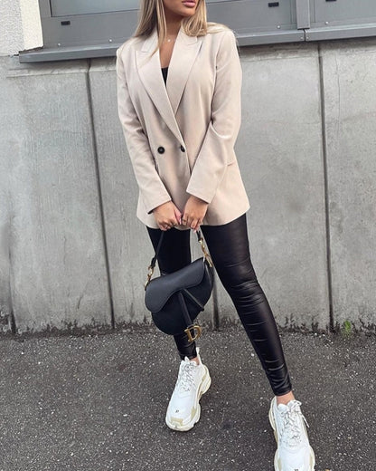Double-Breasted Blazer with Regular Fit - product photo 5