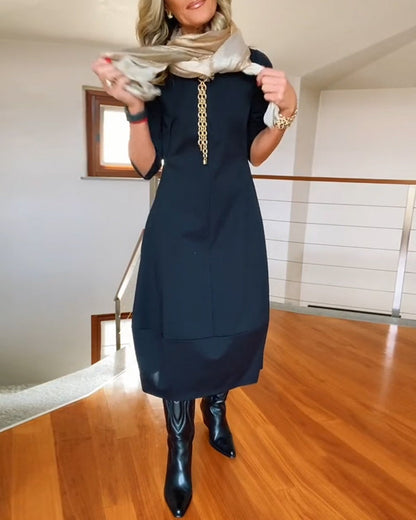 Elegant Vintage Maxi Dress with Pockets - product photo 9