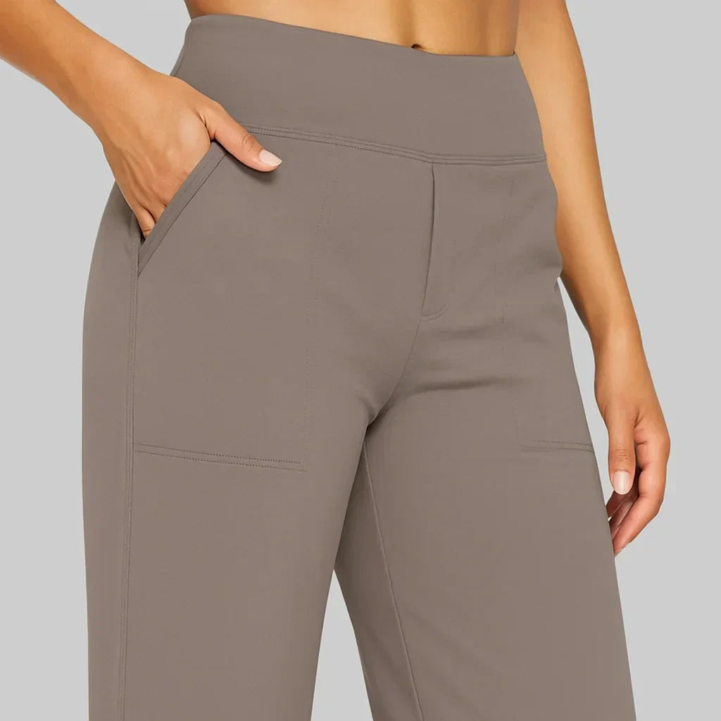 High-Waisted Straight-Leg Trousers with Pockets - product photo 10