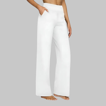 High-Waisted Straight-Leg Trousers with Pockets - product photo 4