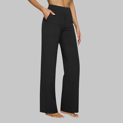 High-Waisted Straight-Leg Trousers with Pockets - product photo 5