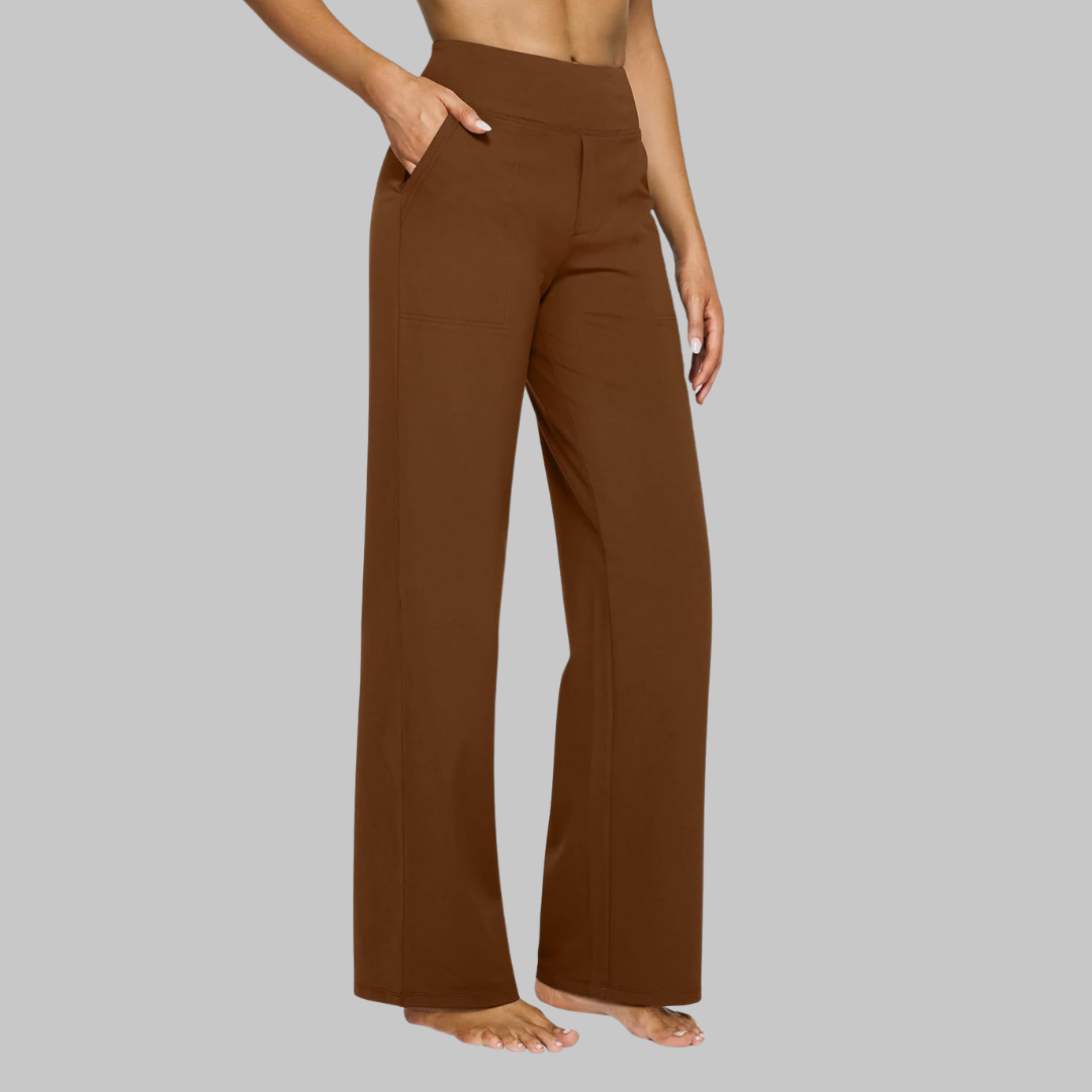 High-Waisted Straight-Leg Trousers with Pockets - product photo 6