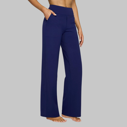 High-Waisted Straight-Leg Trousers with Pockets - product photo 7