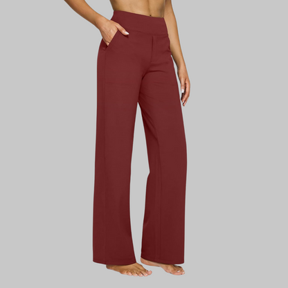 High-Waisted Straight-Leg Trousers with Pockets - product photo 9