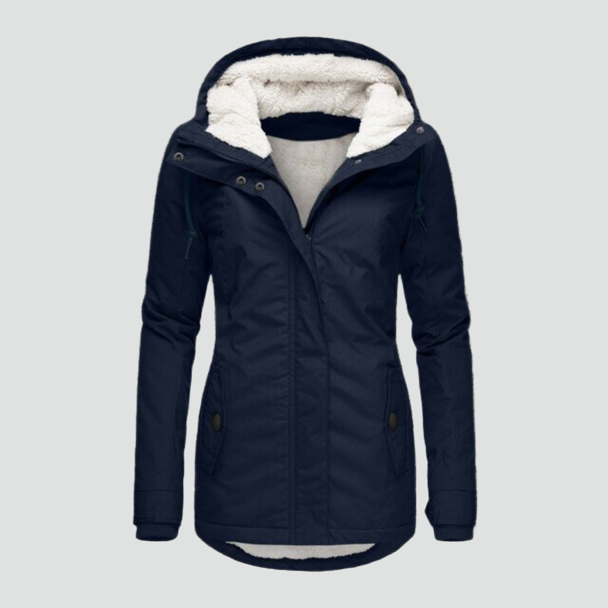 Hooded Winter Coat with Fleece Lining - product photo 2