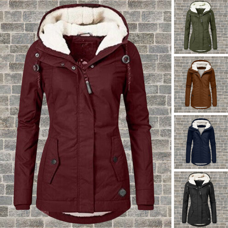 Hooded Winter Coat with Fleece Lining - product photo 8