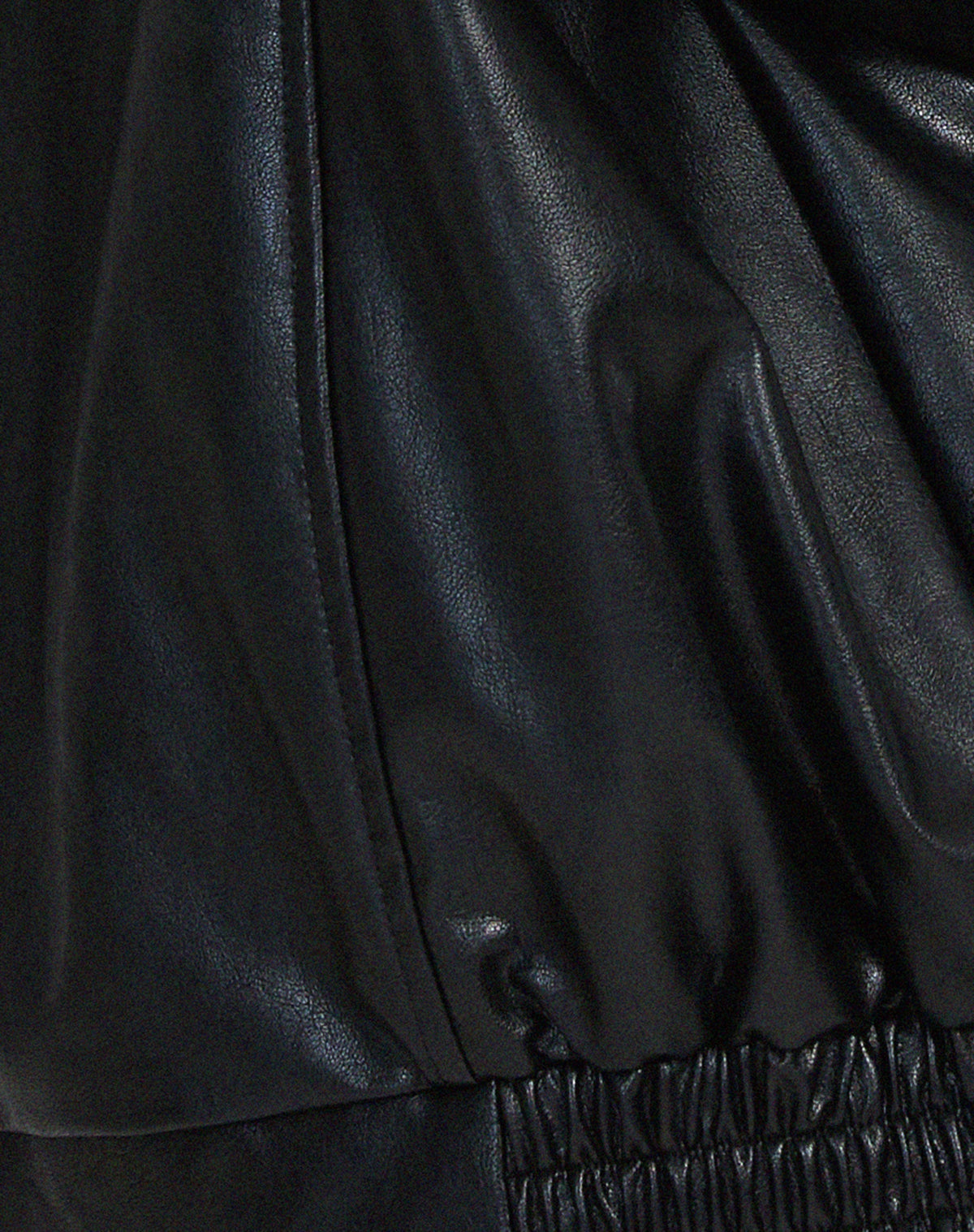Leather-Look Oversized Bomber Jacket - product photo 9