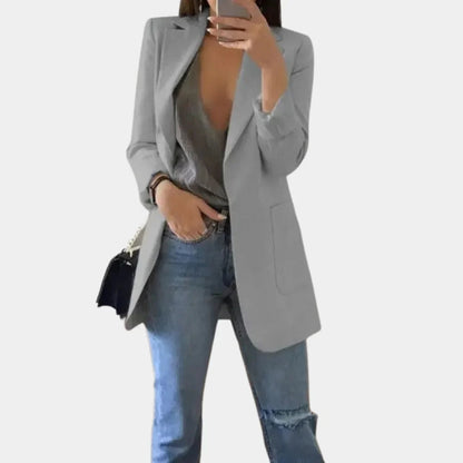Long Blazer with Minimalist Design - product photo 4