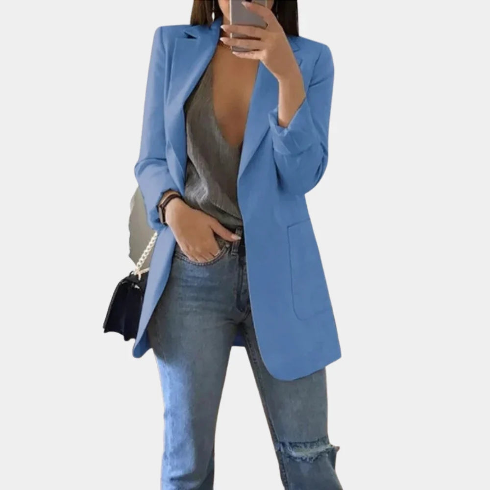 Long Blazer with Minimalist Design - product photo 5