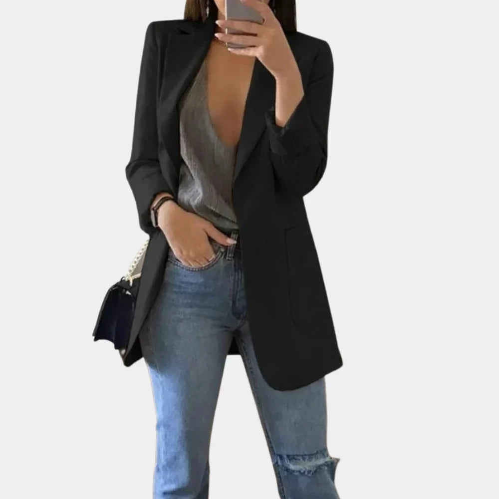 Long Blazer with Minimalist Design - product photo 6