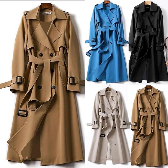 Long Trenchcoat with Double Button Closure - product photo 22