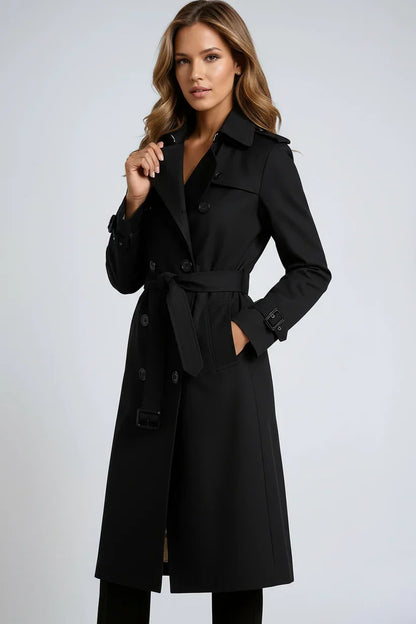 Long Trenchcoat with Double Button Closure - product photo 6