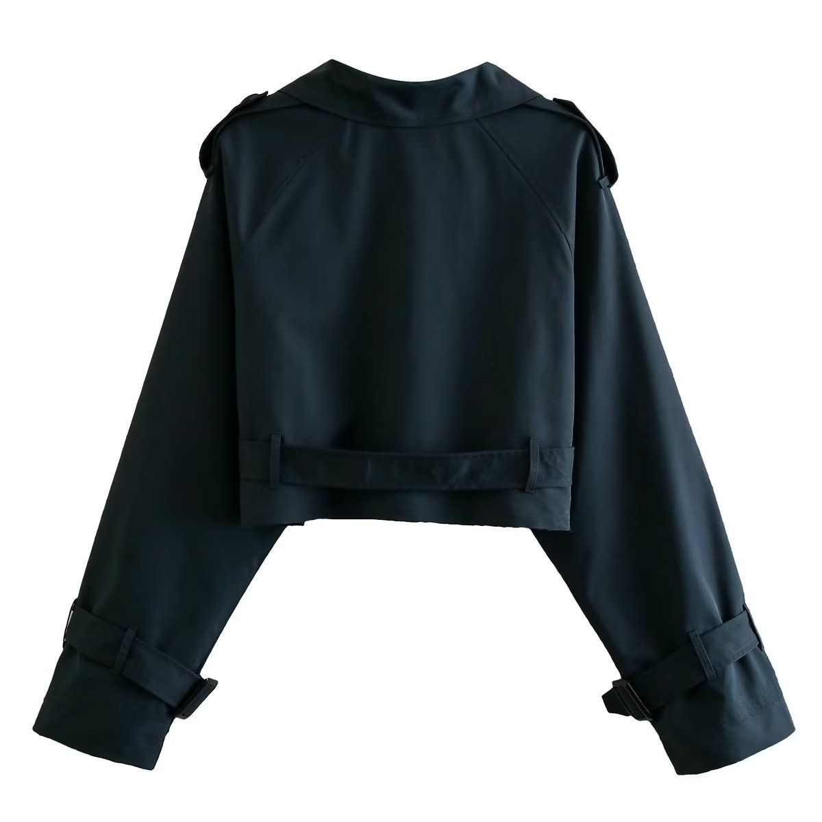 Short Trench Coat with Lapel Collar, Modern Fit - product photo 8