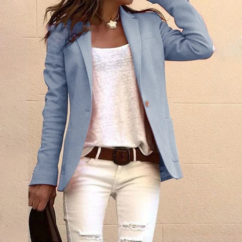 Slim-Fit Blazer with Classic Lapel - product photo 2