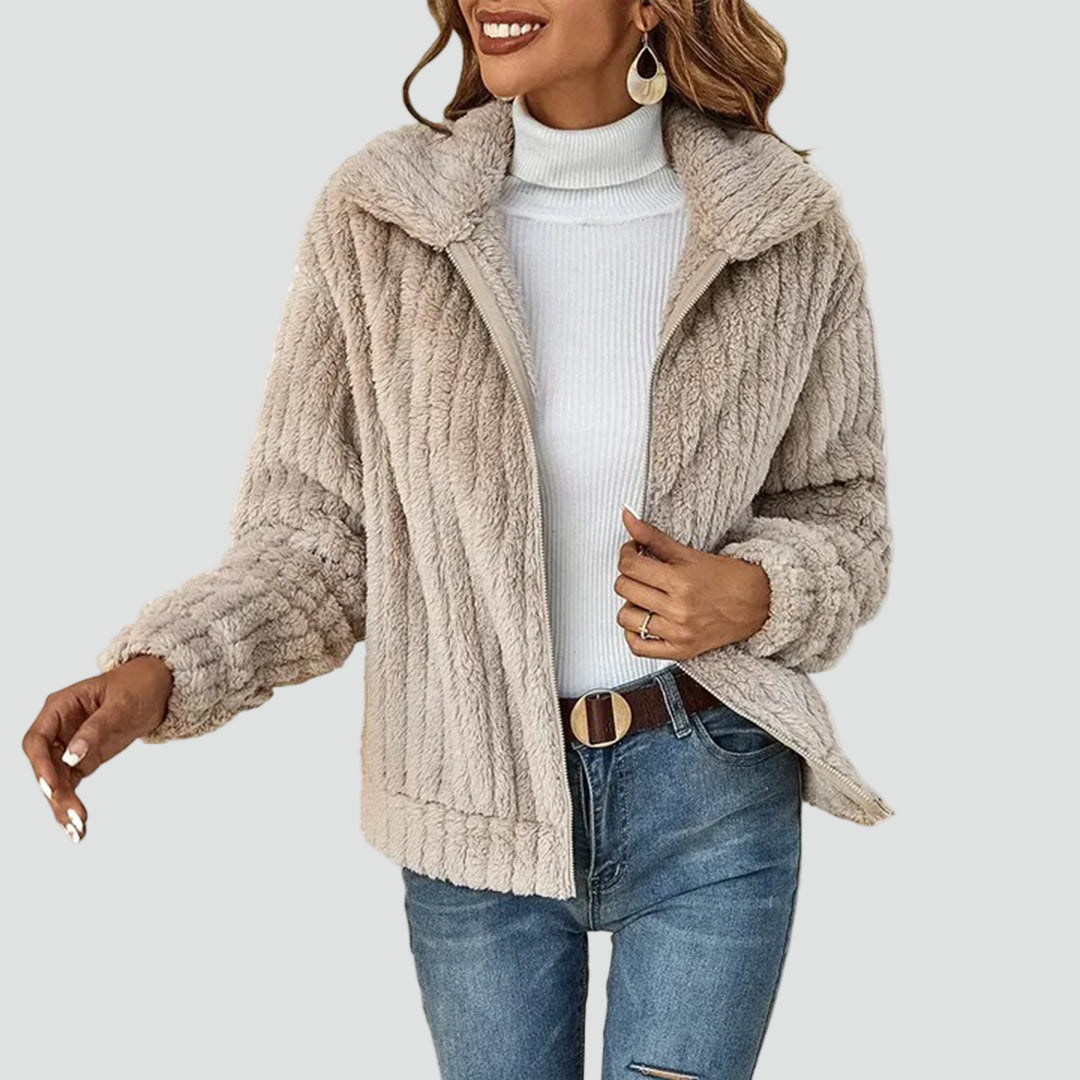 Soft Fleece Jacket with Warm Lining and Zip
