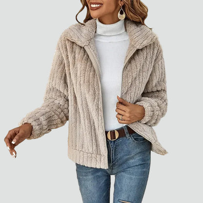 Soft Fleece Jacket with Warm Lining and Zip