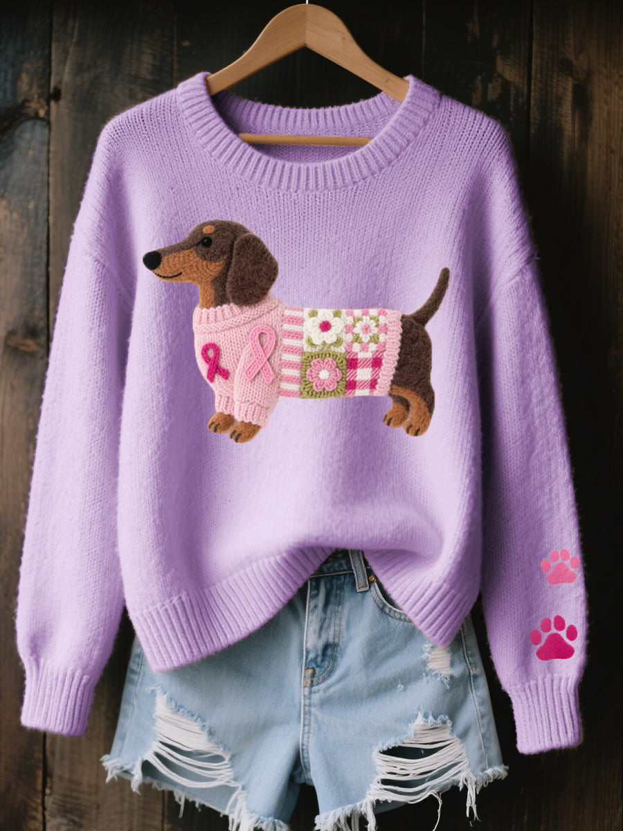 Soft Knit Jumper with Dog Print and Long Sleeves - product photo 5