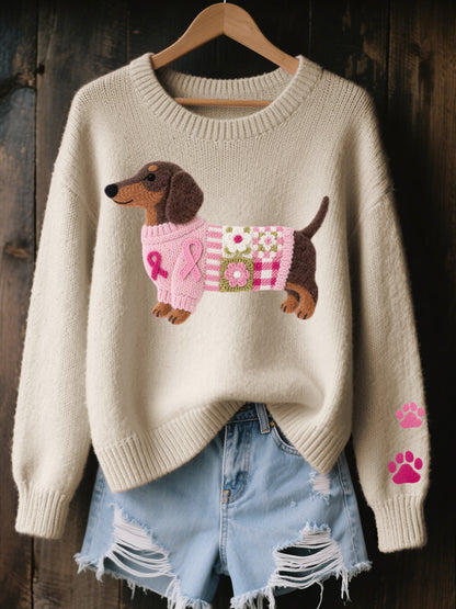 Soft Knit Jumper with Dog Print and Long Sleeves - product photo 6