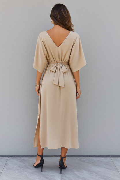Summer Maxi Dress with V-Neck and Loose Fit - product photo 3