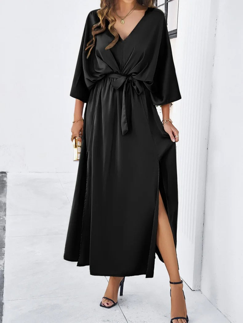 Summer Maxi Dress with V-Neck and Loose Fit - product photo 6