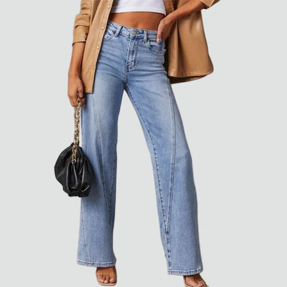 Wide-Leg Jeans with High-Waisted Fit