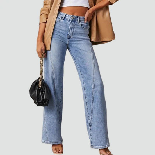 Wide-Leg Jeans with High-Waisted Fit