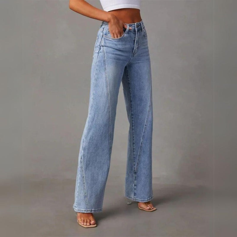 Wide-Leg Jeans with High-Waisted Fit - product photo 3