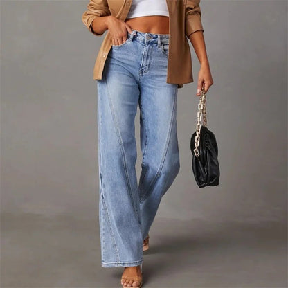 Wide-Leg Jeans with High-Waisted Fit - product photo 4