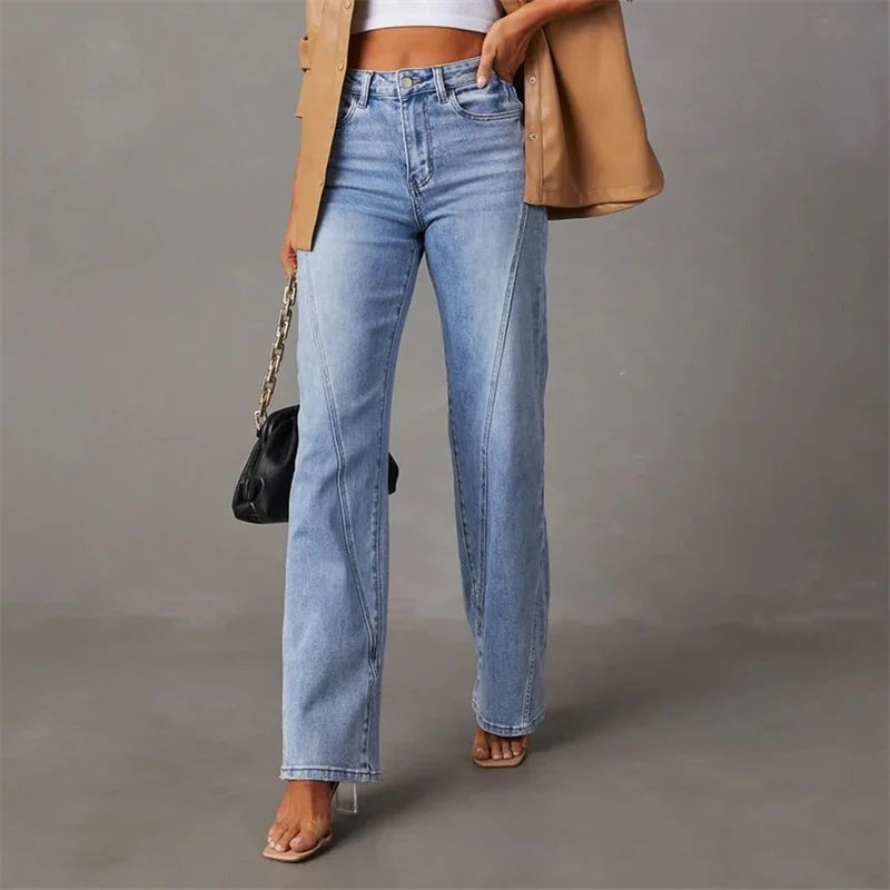 Wide-Leg Jeans with High-Waisted Fit - product photo 5