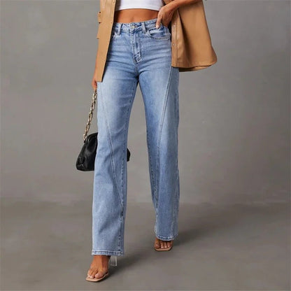 Wide-Leg Jeans with High-Waisted Fit - product photo 5
