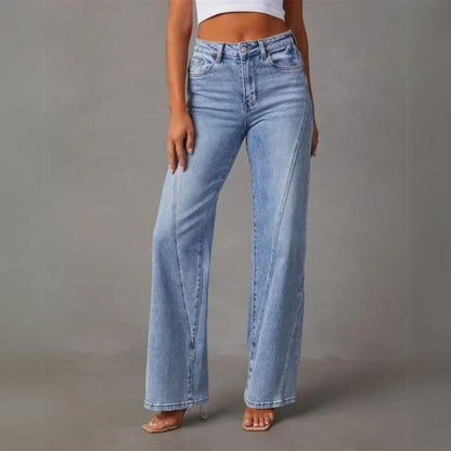 Wide-Leg Jeans with High-Waisted Fit - product photo 6