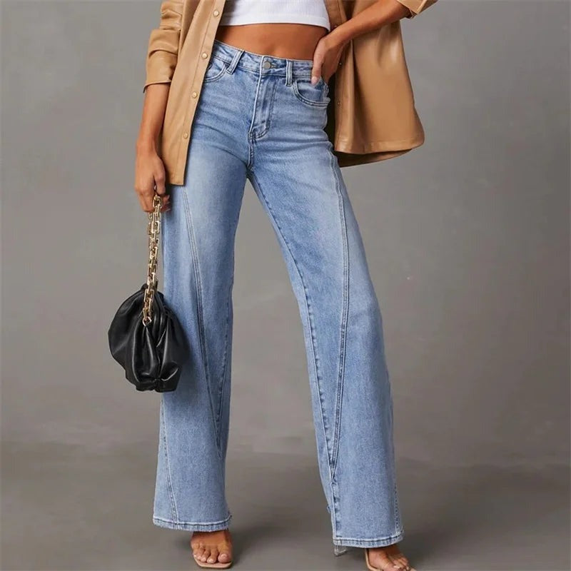 Wide-Leg Jeans with High-Waisted Fit - product photo 7