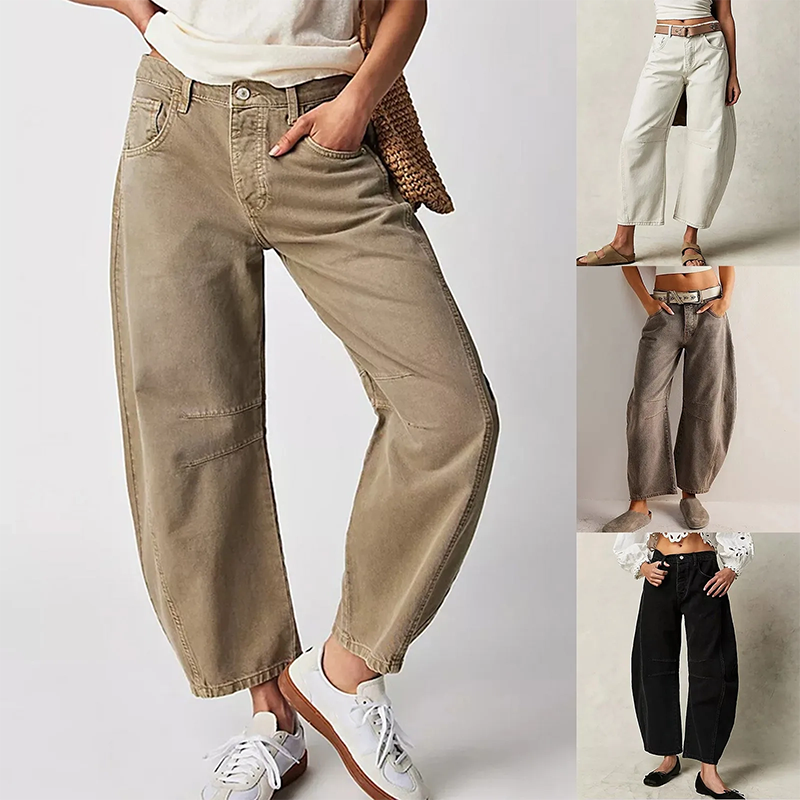 Wide-Leg Trousers with Relaxed Fit