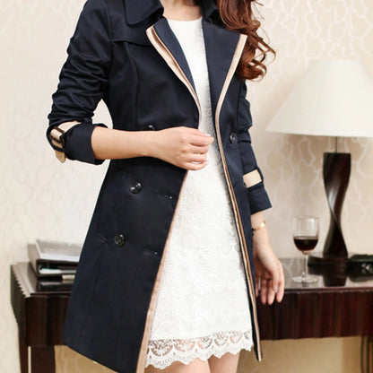 Windproof Trench Coat with Lapel Collar - product photo 2