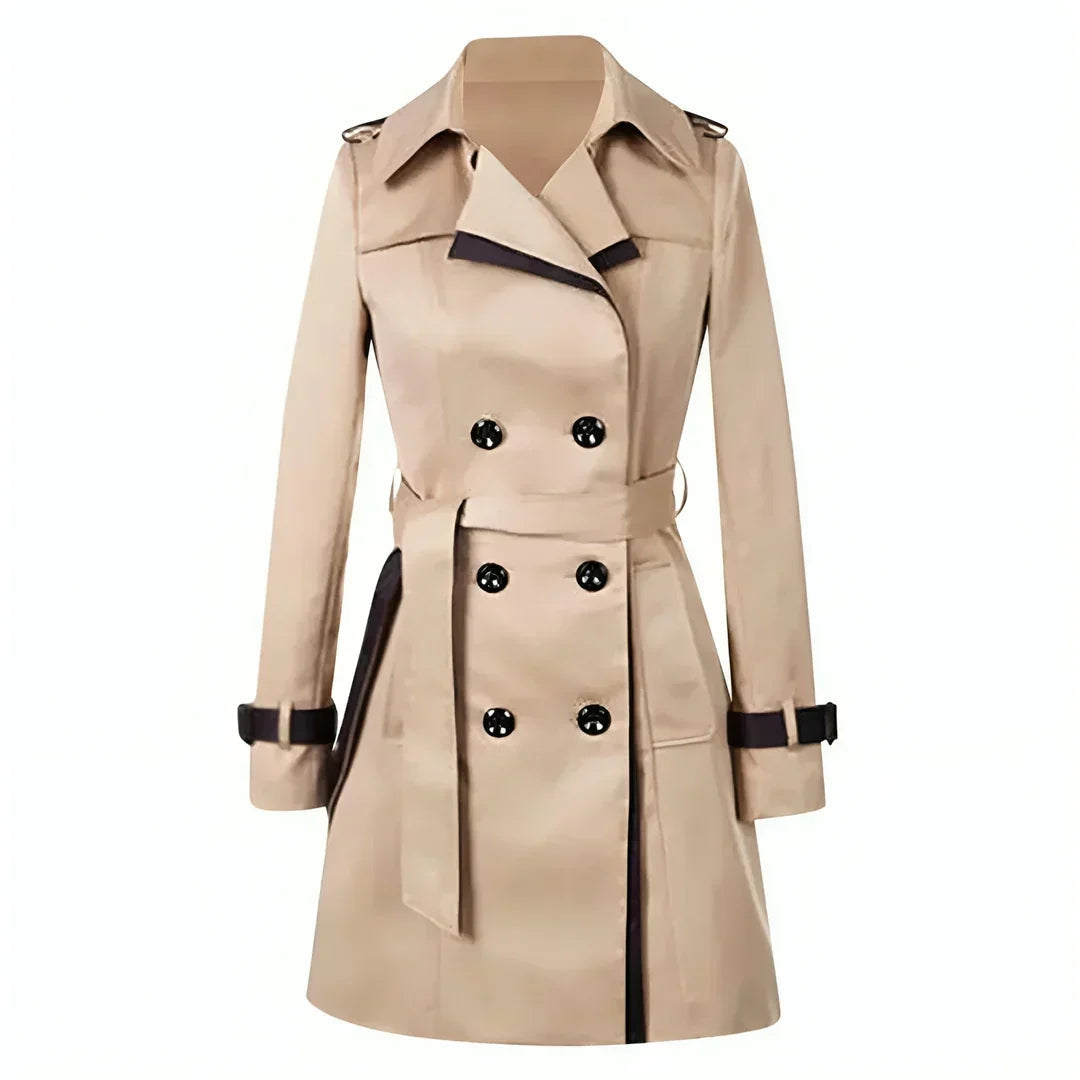 Windproof Trench Coat with Lapel Collar - product photo 5