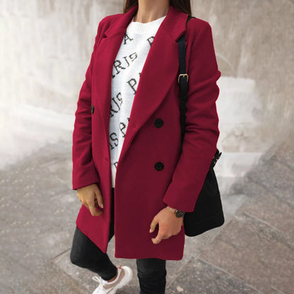 Wool-Blend Coat with Refined Collar - product photo 6