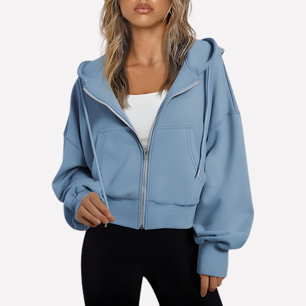 Zip-Up Hoodie with Hood - product photo 10