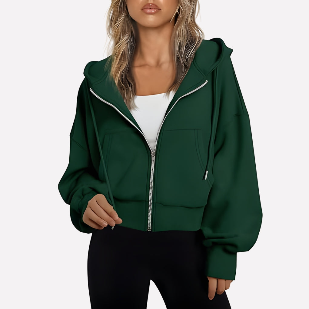 Zip-Up Hoodie with Hood - product photo 12