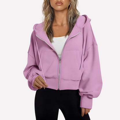 Zip-Up Hoodie with Hood - product photo 4