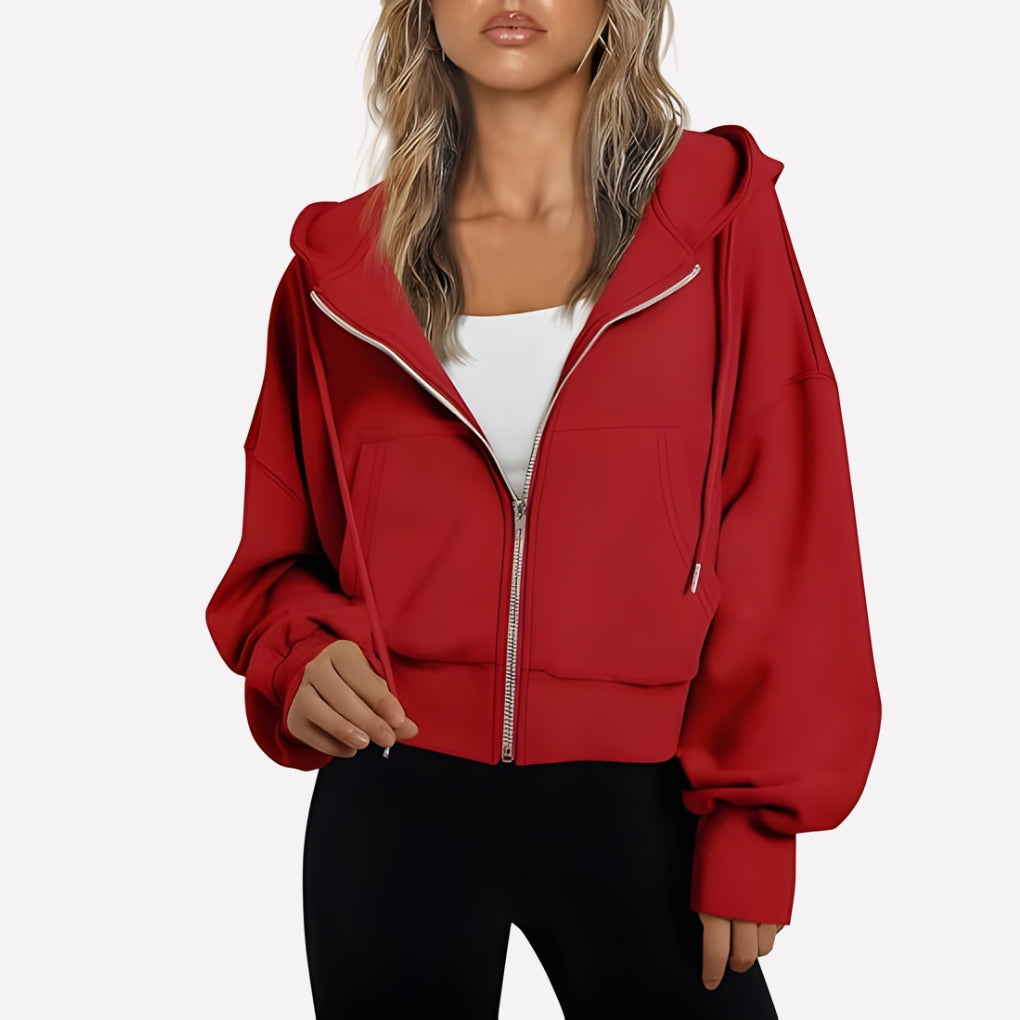 Zip-Up Hoodie with Hood - product photo 5