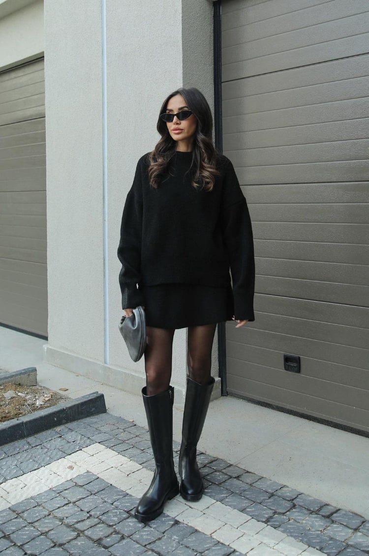 Dames tweedelige set met trui en rok