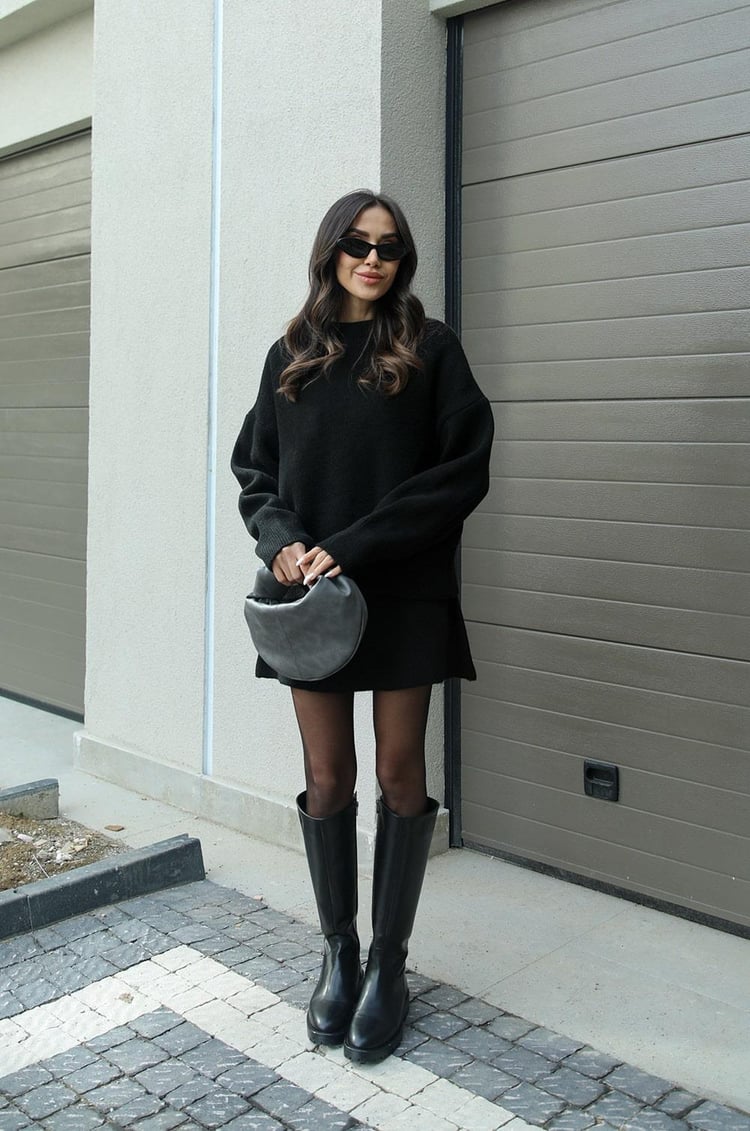 Dames tweedelige set met trui en rok